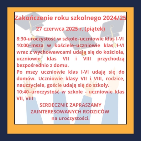 Zakończenie roku szkolnego